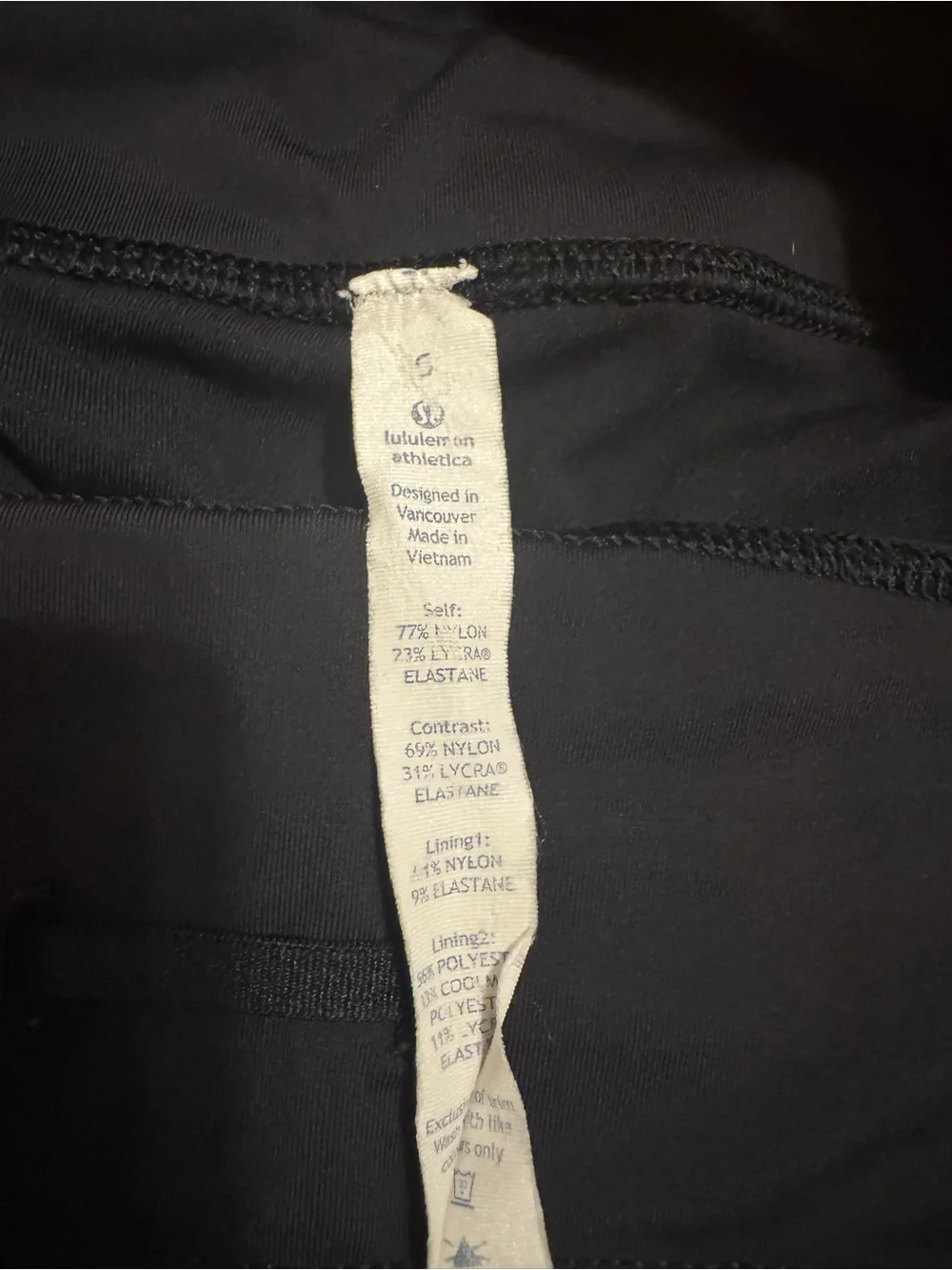 lululemon athletica Black Leggings with Skull & 